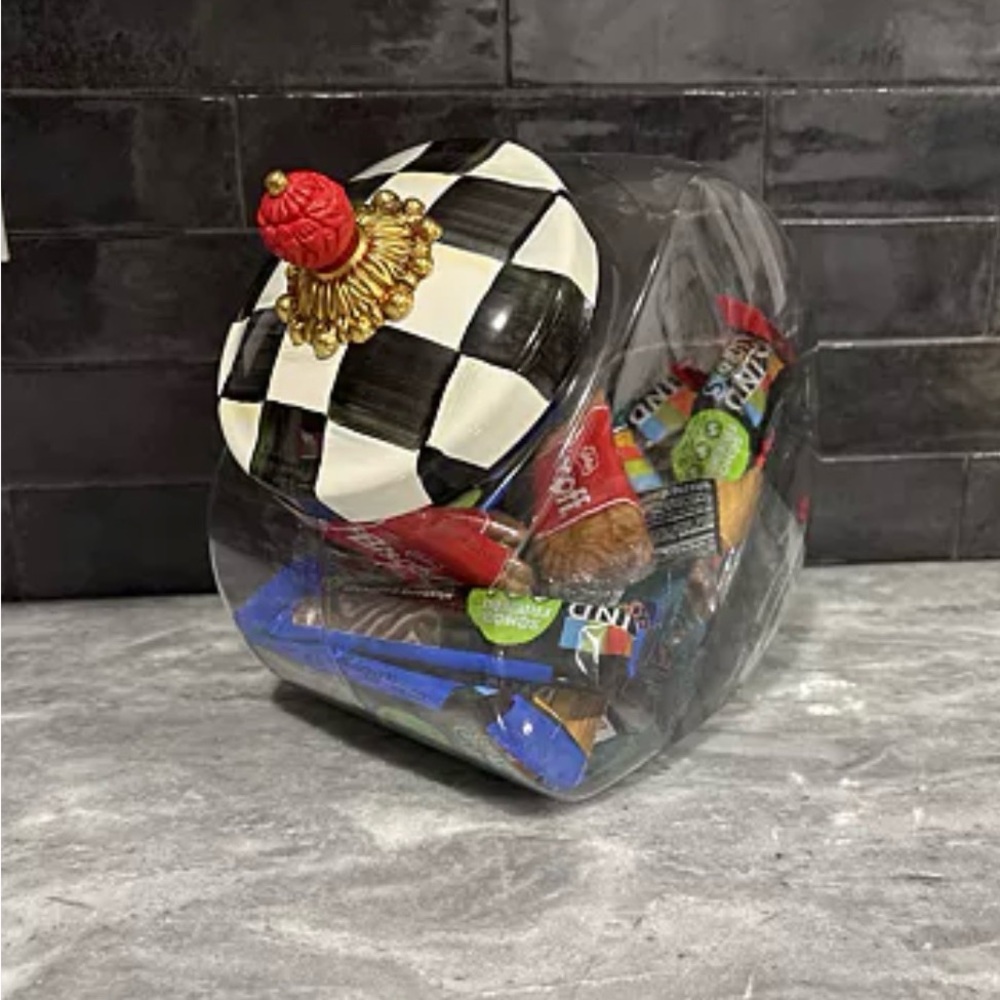 Mackenzie Childs Courtly Check Cookie Jar. - Picture 10 of 10